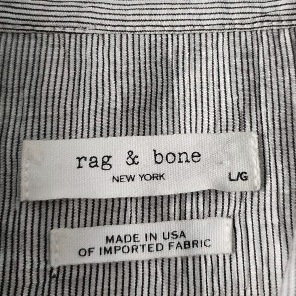 Rag & Bone Tie Shirt Light Heather Grey Linen Button Down Top - Picture 5 of 7